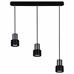 Светильник точечный Reluce 16006-0.9-003IL GU10 BK подвесной, 45 Вт, 3 лампы, металл, черный