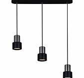 Светильник точечный Reluce 16006-0.9-003IL GU10 BK подвесной, 45 Вт, 3 лампы, металл, черный