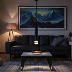 Светильник точечный Reluce 16008-0.9-001LD GU10 BK подвесной 12 Вт, металл, акрил, черный