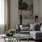 Светильник точечный Reluce 16008-0.9-001LD GU10 BK подвесной 12 Вт, металл, акрил, черный