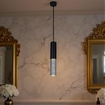 Светильник точечный Reluce 16009-0.9-001LD GU10 BK подвесной 12 Вт, алюминий, акрил, черный