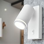 Светильник настенный IN HOME NOTA P1хGU10-NL-WH под лампу 4690612060217, с выключателем, белый