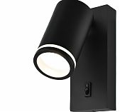 Светильник настенный IN HOME NOTA P1хGU10-NL-BL под лампу 4690612060224, с выключателем, черный