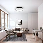 Светильник светодиодный AMBRELLA FZ1403 BK, IP20, 48 Вт, черный, пульт ДУ, 3000K-6500K теплый-холодный свет