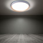 Светильник светодиодный AMBRELLA FZ1322 GR/LWD IP20, 60 Вт, дерево, пульт ДУ, 3000-6400K теплый-холодный свет