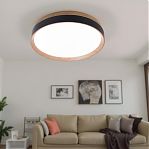 Светильник светодиодный AMBRELLA FZ1324 BK/LWD IP20, 41 Вт, дерево, пульт ДУ, 3000-6400K теплый-холодный свет