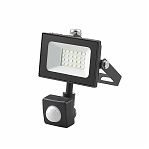 Прожектор светодиодный General GTAB-20BT-IP65-6500-IFR, 20 Вт, 6500К, IP65, датчик движения, черный