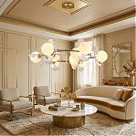 Светильник потолочный Illumico IL1530-9PPA-26 GD BOND, G9, 360 Вт, 9 ламп, белый