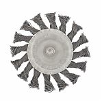 Щетка для дрели Сибртех 744327, плоская со шпилькой, 100 мм