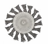 Щетка для дрели Сибртех 744327, плоская со шпилькой, 100 мм