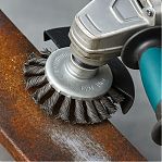 Щетка для дрели Сибртех 744327, плоская со шпилькой, 100 мм