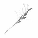 Ветвь декоративная 820 мм, серебро, SYJFYA- 0923048S,  для новогоднего украшения 