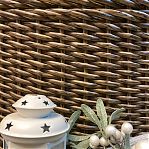 Корзина декоративная под Елку из искусственного ротанга, диаметр 485 мм, высота 297 мм