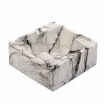 Пепельница Мрамор 10086162, керамика, черный с белым, 5.5х12.9 см