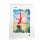 Фоторамка Zebra 5215040 21х30 см, пластик, стекло, белая, 1.5х23.5х32.5 см