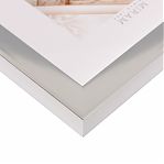 Фоторамка Miram 7786792 15х15 см, пластик, пластиковый экран, серебристая