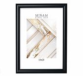 Фоторамка Miram 642077-6 15х20 см, пластик, пластиковый экран, черная