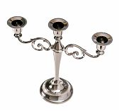 Подсвечник Лаконичность 279239, металл, на 3 свечи, цвет чёрный, хром, 10х25.5х27 см