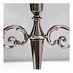 Подсвечник Лаконичность 279239, металл, на 3 свечи, цвет чёрный, хром, 10х25.5х27 см