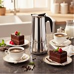 Кофеварка гейзерная Mallony Italia 104760, 12 порций, для приготовления кофе, 0.6 л