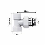 Набор термостатический осевой Royal Thermo Design RATVDO11212WH, 1/2 дюйма, М30х1.5, белый