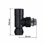 Набор термостатический осевой Royal Thermo Design Pro RATVXO11215BL, 15 мм, М30х1.5, черный
