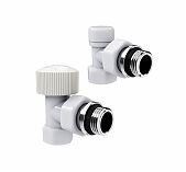 Набор термостатический угловой Royal Thermo Design RATVDU11212WH, 1/2 дюйма, М30х1.5, белый