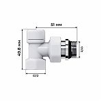 Набор термостатический угловой Royal Thermo Design RATVDU11212WH, 1/2 дюйма, М30х1.5, белый