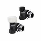 Набор термостатический угловой Royal Thermo Design RATVDU11212BL, 1/2 дюйма, М30х1.5, черный