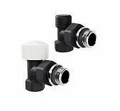 Набор термостатический угловой Royal Thermo Design RATVDU11212BL, 1/2 дюйма, М30х1.5, черный