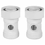 Набор нижнего подключения Royal Thermo RANPP13434WH прямой раздельный 3/4"х3/4" евроконус, белый