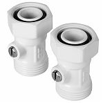 Набор нижнего подключения Royal Thermo RANPP13434WH прямой раздельный 3/4"х3/4" евроконус, белый