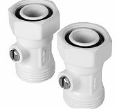 Набор нижнего подключения Royal Thermo RANPP13434WH прямой раздельный 3/4"х3/4" евроконус, белый