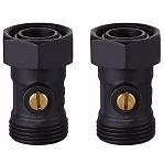 Набор нижнего подключения Royal Thermo RANPP13434BL прямой раздельный 3/4"х3/4" евроконус, черный