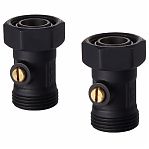 Набор нижнего подключения Royal Thermo RANPP13434BL прямой раздельный 3/4"х3/4" евроконус, черный