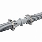 Соединитель MasterProf ИС.1131469, 19/22, в комплекте с хомутами, для сливных шлангов