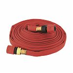 Шланг для полива Feona 3/4" в48554 брандспойт, высокопрочный, тканевый с латунными фитингами, длина 17.5 м
