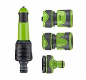 Комплект для полива Amigo 79021, с коннектором, пластик, серо-зеленый