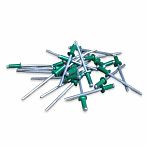 Заклепка темно-зеленая RAL 6005 3.2х8 мм, алюминий, сталь, 1 кг