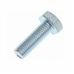 Болт оцинкованный М10х30 мм, сталь, шестигранная головка, DIN 33, полная резьба