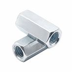 Гайка соединительная МТК DIN6334 М12, оцинкованная сталь, в упаковке 8 штук