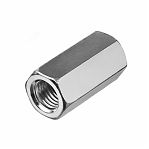 Гайка соединительная МТК DIN6334 М12, оцинкованная сталь, в упаковке 8 штук