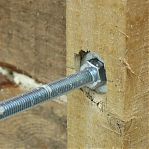 Болт в комплекте с гайкой М10, 100 мм, мелкий шаг 1.25 мм, DIN 933 класс прочности 8.8, оцинкованная сталь