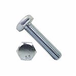 Болт в комплекте с гайкой М10, 100 мм, мелкий шаг 1.25 мм, DIN 933 класс прочности 8.8, оцинкованная сталь