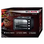 Мини-печь Willmark WHO-402B, цвет черный, объем 30 л, 1.5 кВт