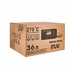 Мини-печь MIU 3604 E УТ-00002079, цвет cеро-черный, объем 36 л, 1.4 кВт