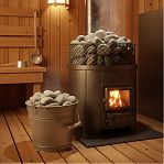 Камень Родингит для создания тепла в бане, обвалованный, ведро 20 кг