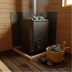 Камень Жадеит для создания тепла в бане, колотый, средний, ведро 10 кг