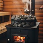 Камень Пироксенит шлифованный Чёрный Принц, крупный, коробка, 10 кг