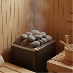 Камень Пироксенит шлифованный Чёрный Принц, крупный, коробка, 10 кг